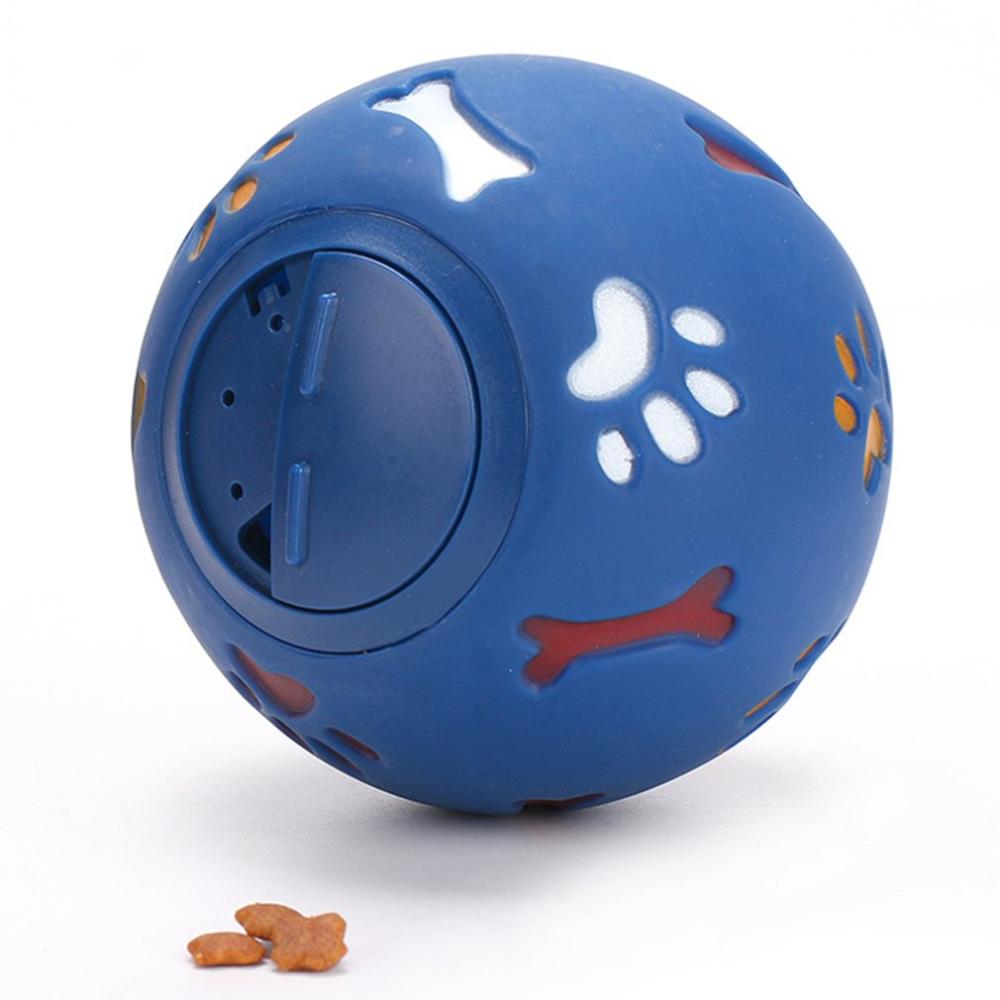 PVC Treat Leaking Puzzle Ball — IQ Training, Bite-Resistant, 2 Sizes, Red or Blue