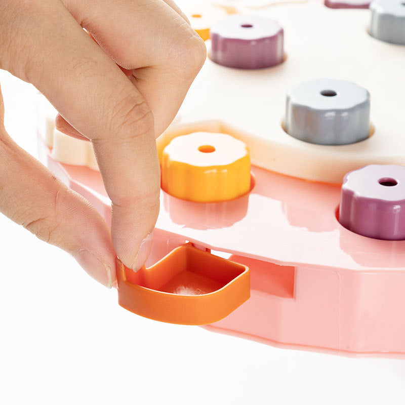 Slow Feeder Puzzle Bowl for Dogs & Cats – Anti-Gulp PP Bowl in Paw Print & Sakura Designs
