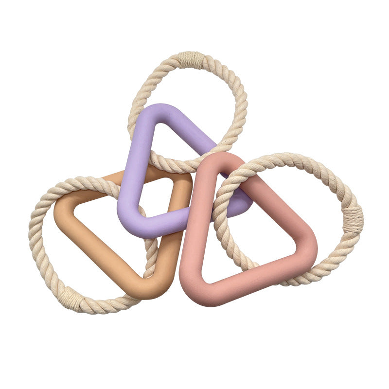 TPR Triangle Tug Toy — Chew, Pull & Interactive Play for Dogs, 3 Colors