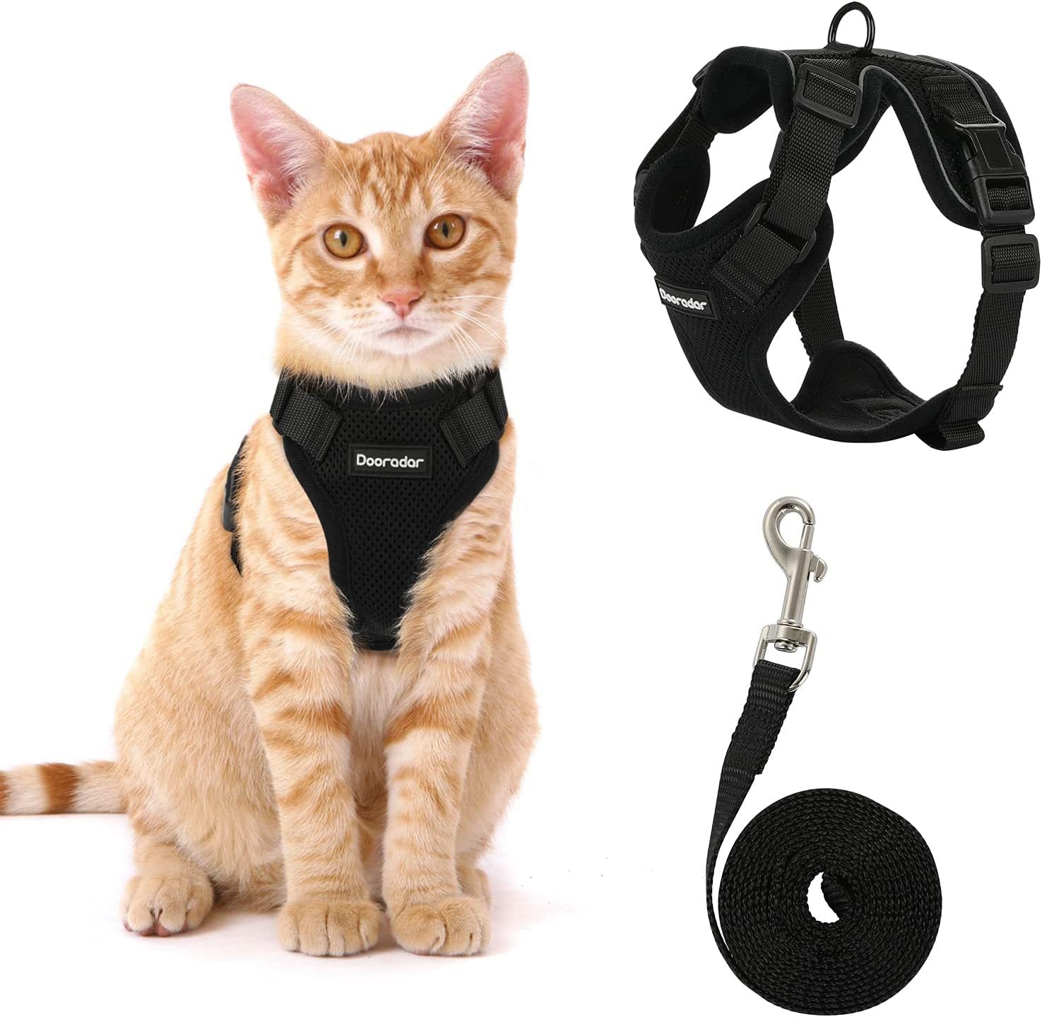 Adjustable Reflective Pet Vest Harness & Leash — Anti-Escape, Breathable, Sizes XS–M, 7 Colors