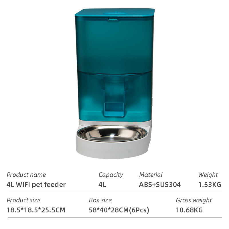 WiFi Smart Microchip Pet Feeder — App-Controlled, Timed Feeding, Battery-Powered