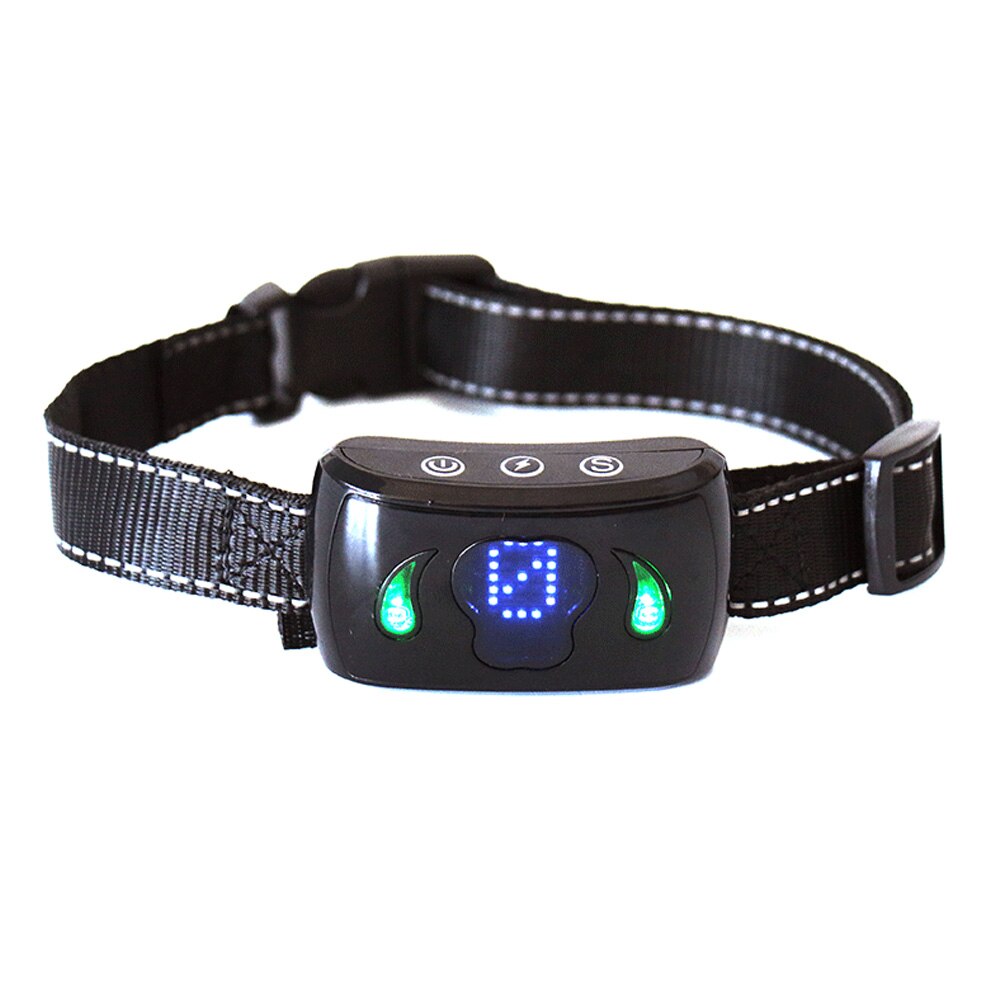 Anti-Bark Collar — Vibration, Shock & LED, IP65 Waterproof, Adjustable Sensitivity, 4 Colors