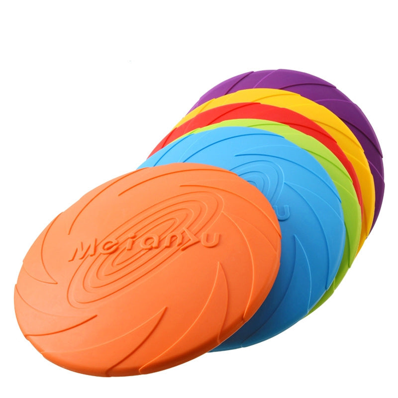 TPR Dog Frisbee — Soft, Bite-Resistant & Floating, 3 Sizes, 6 Colors