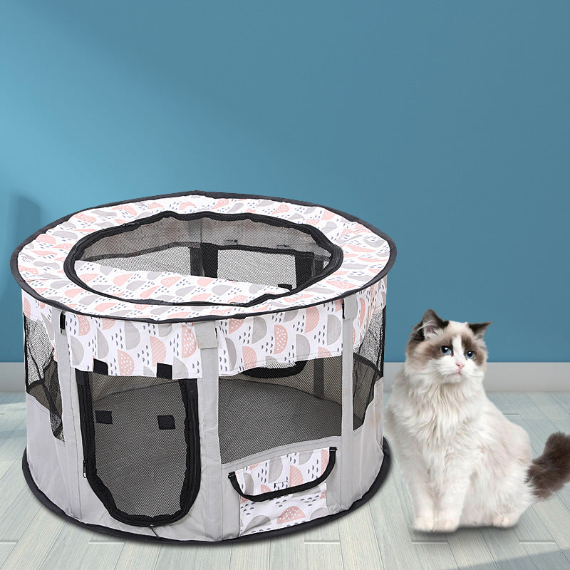 Foldable Pet Whelping & Breeding Tent — Enclosed Cat & Dog Cage