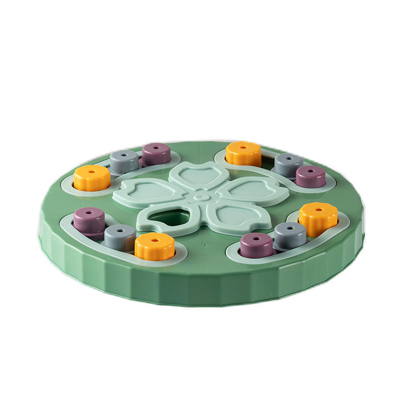 Slow Feeder Puzzle Bowl for Dogs & Cats – Anti-Gulp PP Bowl in Paw Print & Sakura Designs