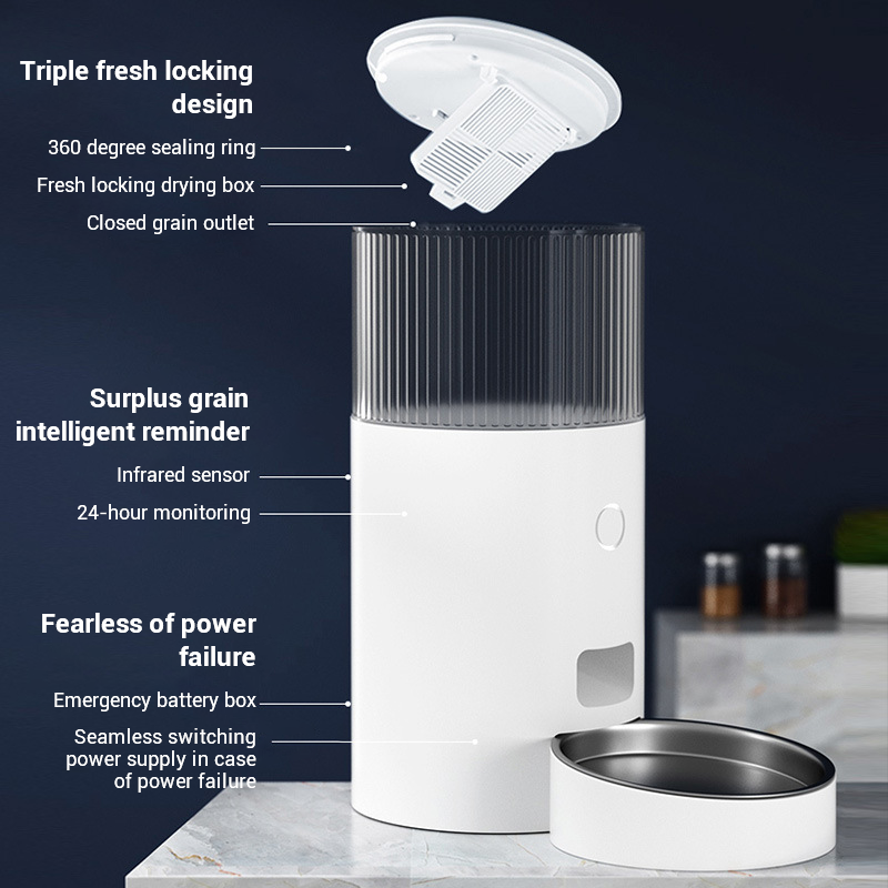 Smart App-Controlled Automatic Pet Feeder — Timed & Portioned for Cats & Dogs
