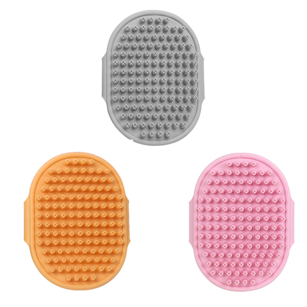 Silicone Pet Bath Gloves — Massage, Shampoo & Hair Removal, TPR, 3 Colors