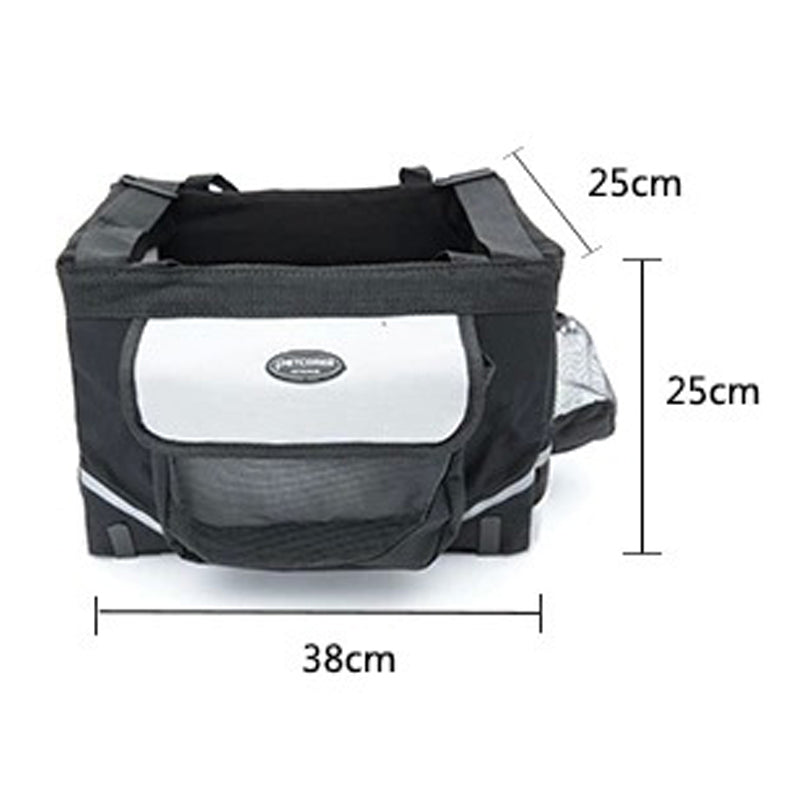 Pet Bicycle Carrier Bag — Waterproof Oxford Basket for Dogs & Cats, 3 Colors