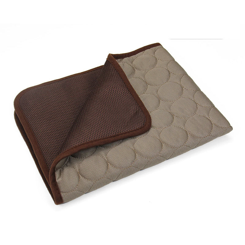 Ice Silk Cooling Pet Cushion — Breathable Summer Mat for Cats & Dogs
