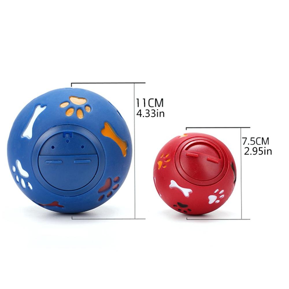 PVC Treat Leaking Puzzle Ball — IQ Training, Bite-Resistant, 2 Sizes, Red or Blue