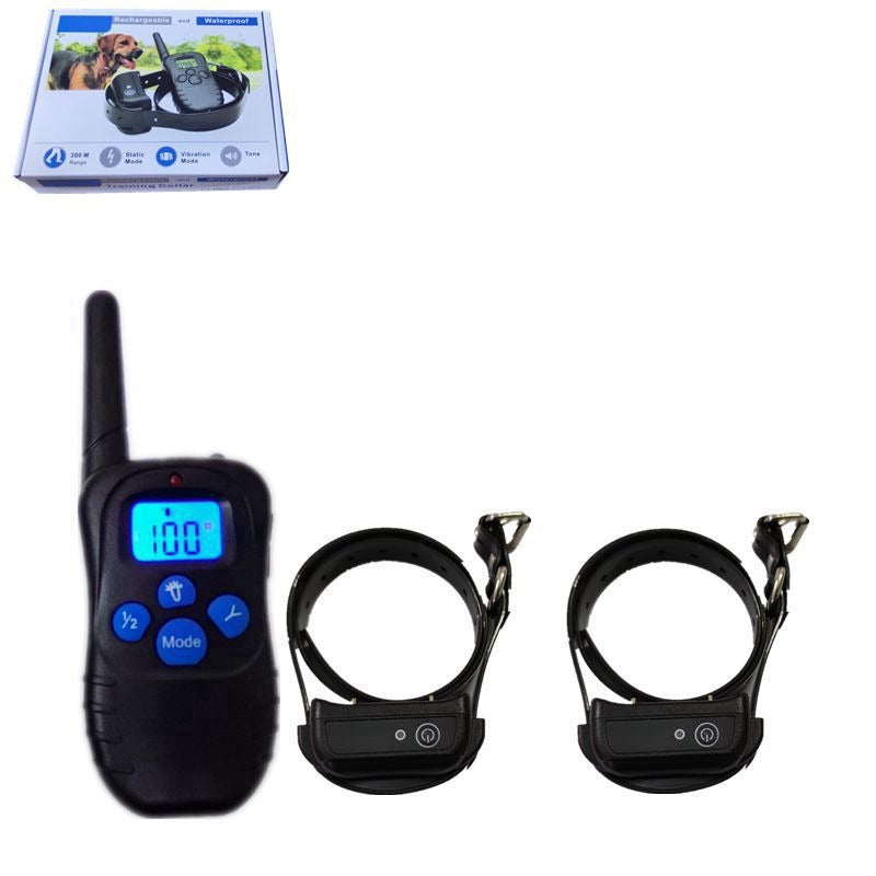 Remote Dog Training Collar — 300m Range, 4 Modes, Waterproof, 1 or 2 Dogs