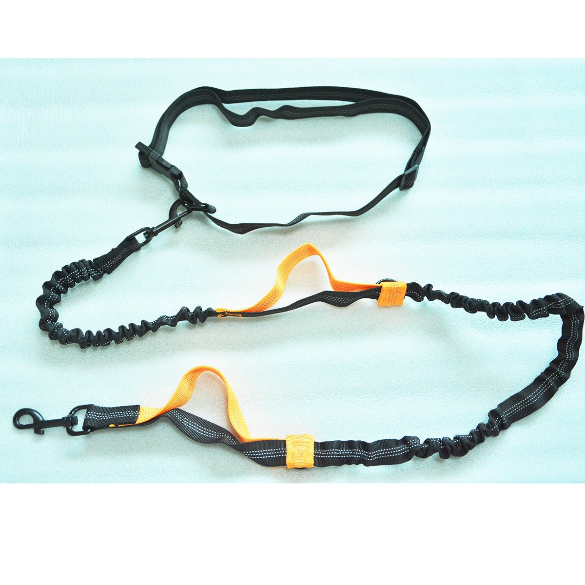 Hands-Free Running Dog Leash – Elastic Reflective Waist Belt Leash with Bungee Cord