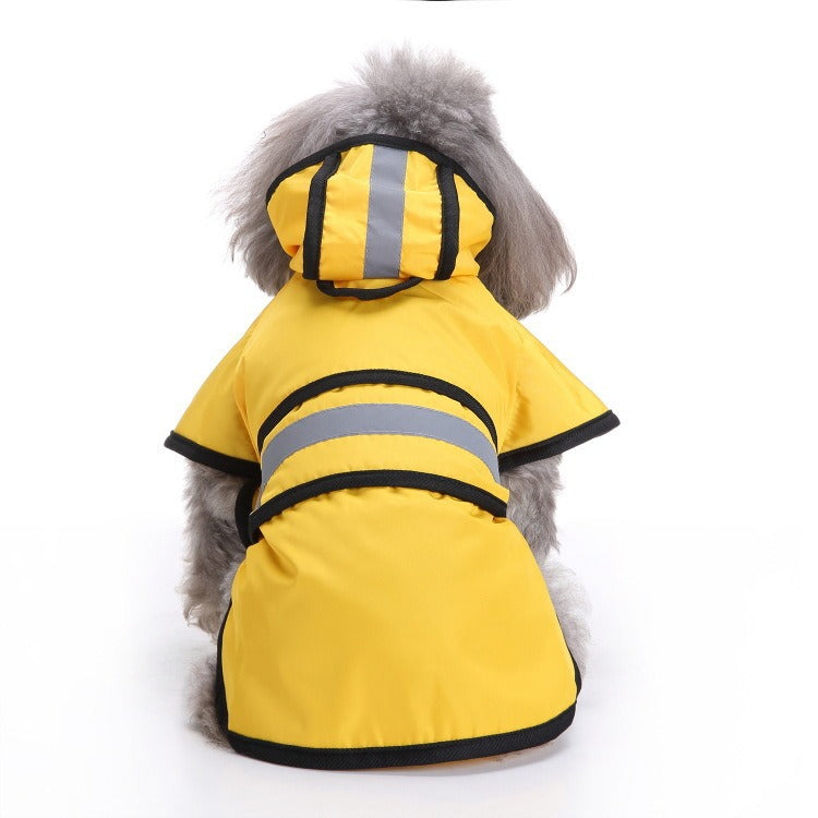 Reflective Dog Raincoat — Waterproof Polyester, 3 Colors, Sizes S–4XL