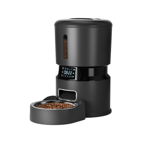 4L App-Controlled Automatic Pet Feeder — Stainless Steel Bowl, Black or White