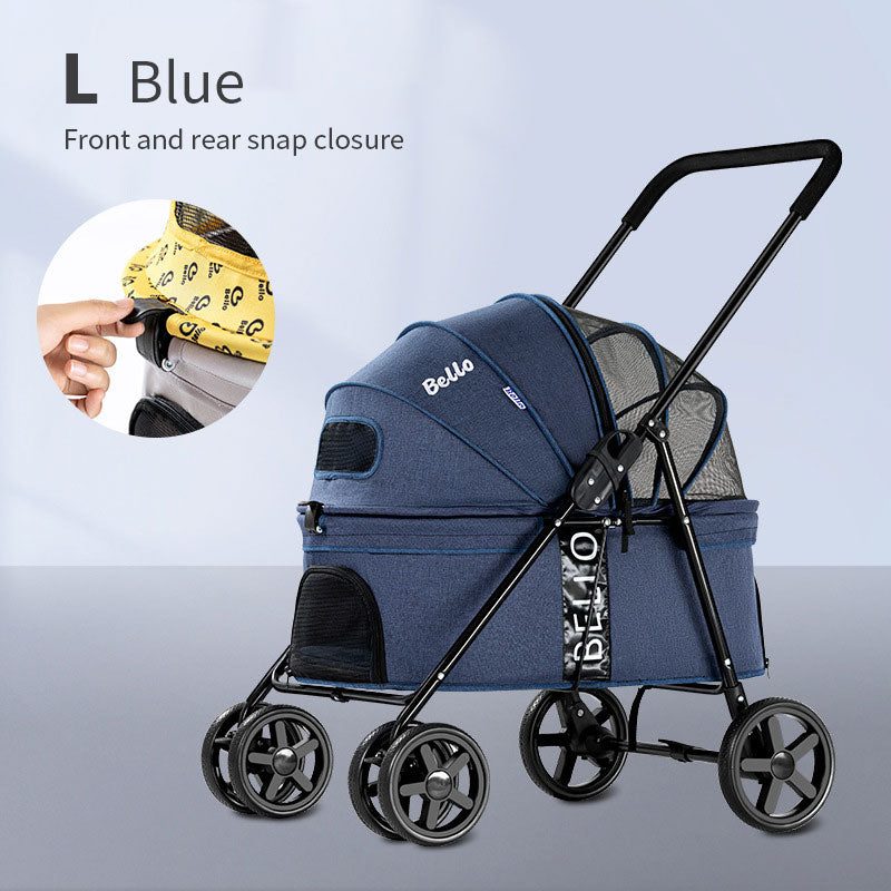 Lightweight Foldable Pet Stroller — Dog & Cat Walking Pram