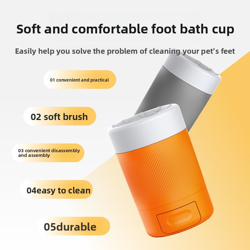 Automatic Pet Paw Cleaning Cup — Motorized IP67 Waterproof Paw Washer