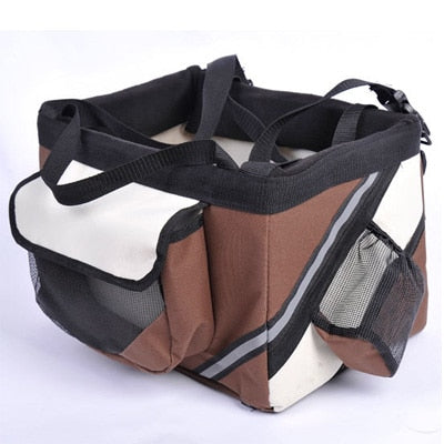 Pet Bicycle Carrier Bag — Waterproof Oxford Basket for Dogs & Cats, 3 Colors