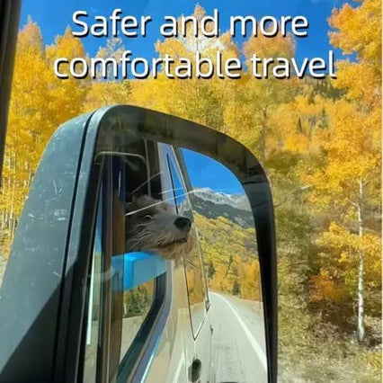 Dog Car Window Chin Rest — Natural Wood Safety Ledge for Road Trips