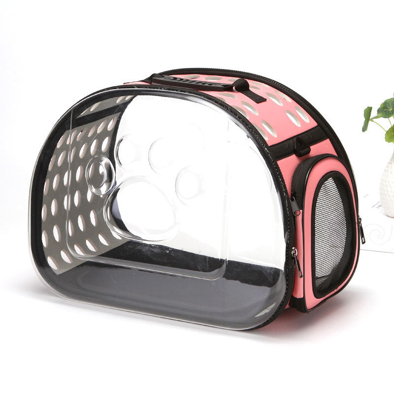 Transparent Space Capsule Pet Backpack — Foldable EVA Carrier for Cats & Dogs