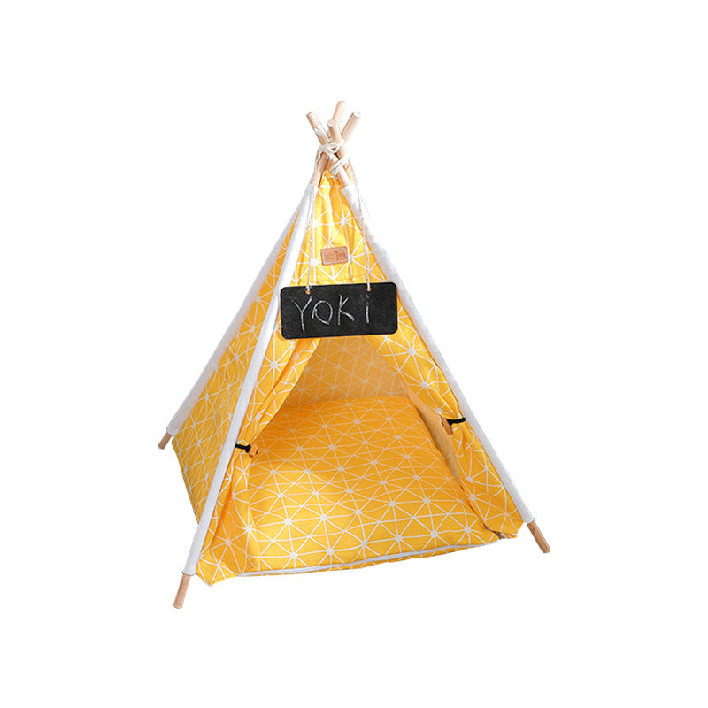 Canvas Pet Tent Kennel – Removable & Washable Dog Tent Bed with Pad