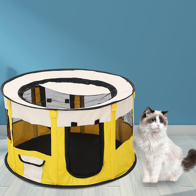 Foldable Pet Whelping & Breeding Tent — Enclosed Cat & Dog Cage