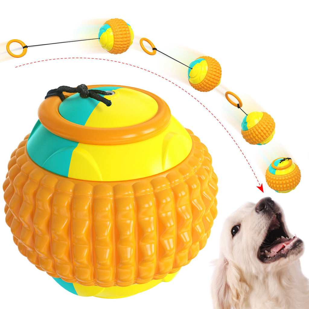 Plastic Throwing Molar Ball Dog Toy — Bite-Resistant, Hand Throw, Blue or Orange