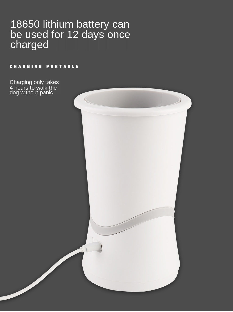 Automatic Pet Paw Washing Cup — Smart Cleaning Cup for Dogs & Cats, White