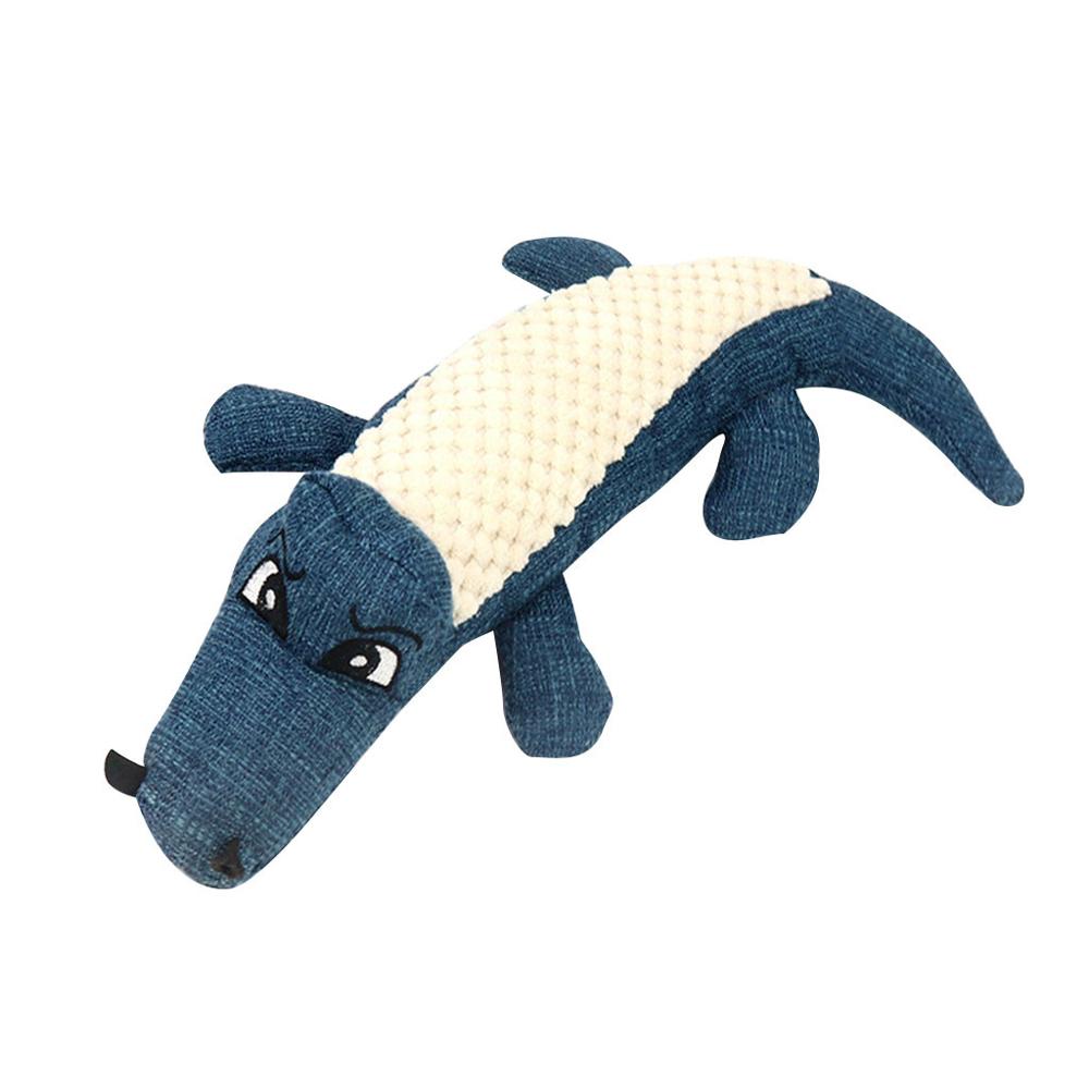 Linen Plush Squeaky Dog Toy — Bite-Resistant, Teeth Cleaning, 3 Colors