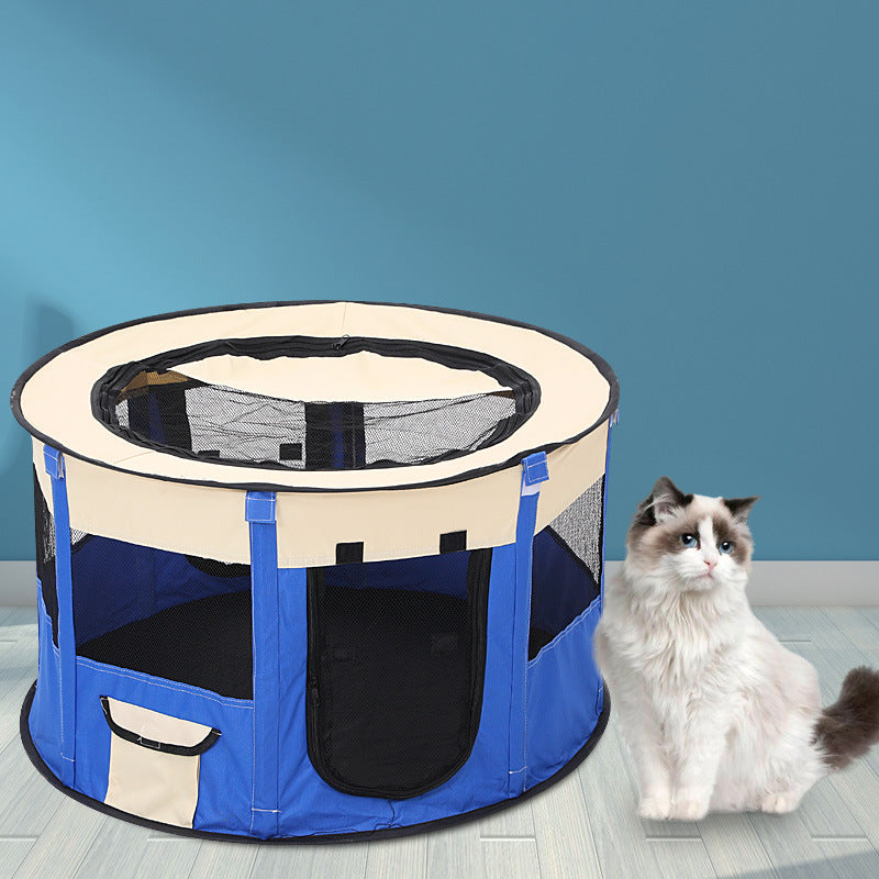 Foldable Pet Whelping & Breeding Tent — Enclosed Cat & Dog Cage