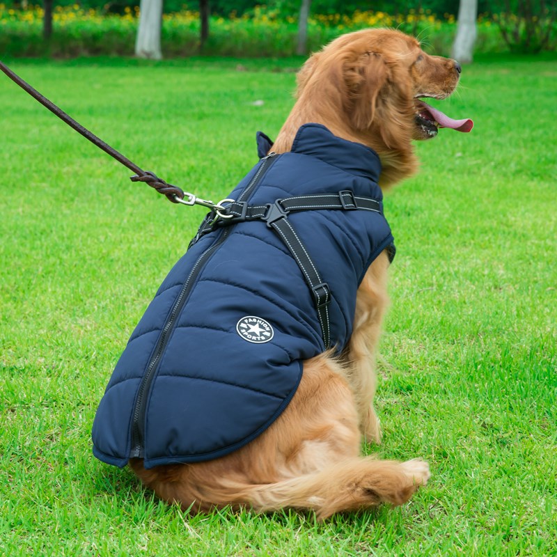 Reflective Dog Jacket — Warm Winter Coat for Large Dogs