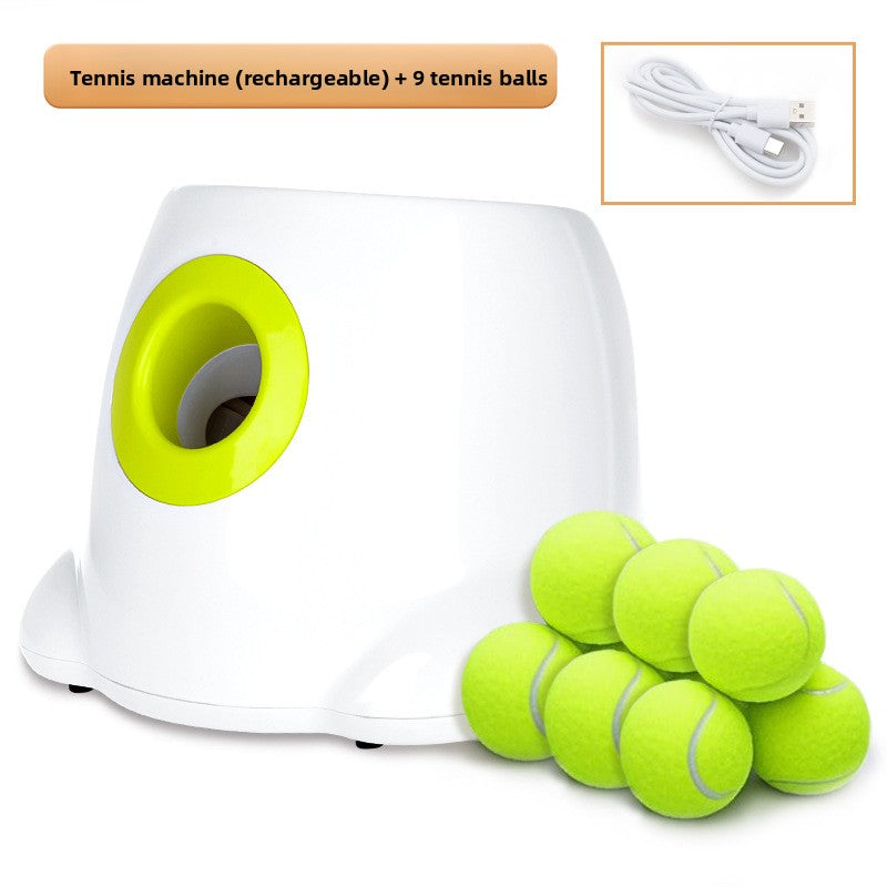 Automatic Dog Ball Launcher — Rechargeable, Self-Play, Includes Tennis Balls