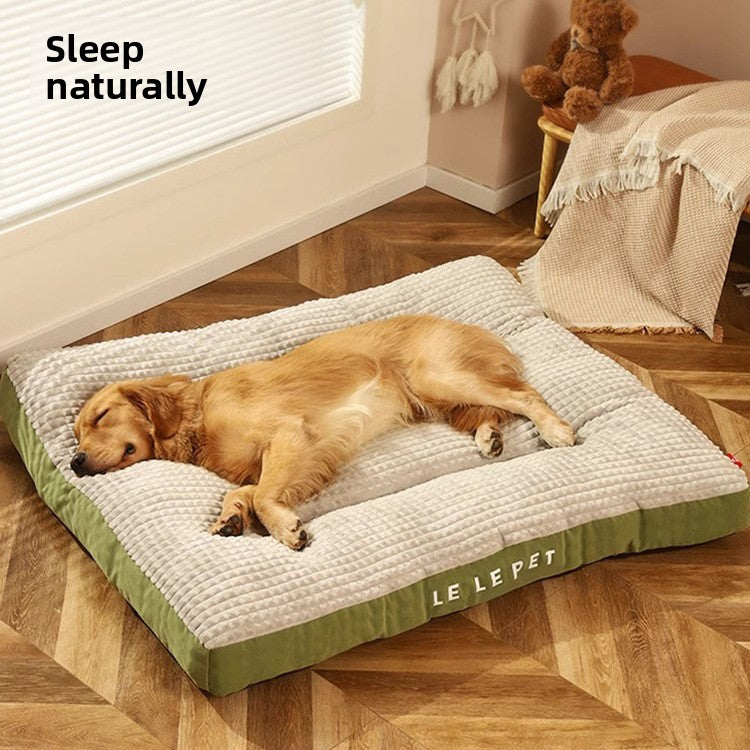 Washable Pet Sleeping Mat — Removable Cover, PP Cotton Fill, All-Season, Sizes L–3XL