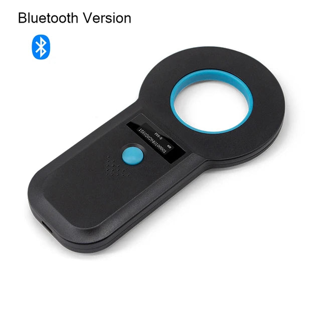 RFID Pet Microchip Scanner — 134/125kHz, OLED Display, USB & Bluetooth (W90B)