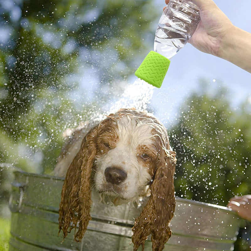 Portable Silicone Pet Shower Head — Handheld Bathing Tool for Dogs & Cats, 3 Colors
