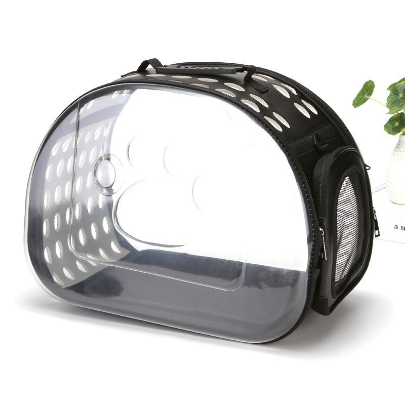 Transparent Space Capsule Pet Backpack — Foldable EVA Carrier for Cats & Dogs