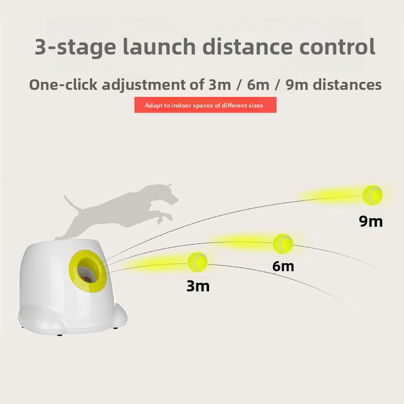 Automatic Dog Ball Launcher — Rechargeable, Self-Play, Includes Tennis Balls