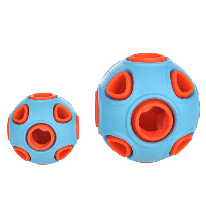 Interactive Rubber Treat Ball Dog Toy — Hollow, Glowing & Bells Variants, S or L