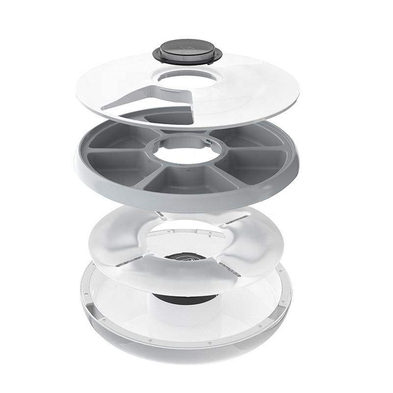 6-Meal Timed Automatic Pet Feeder with Rotating Tray for Cats & Dogs