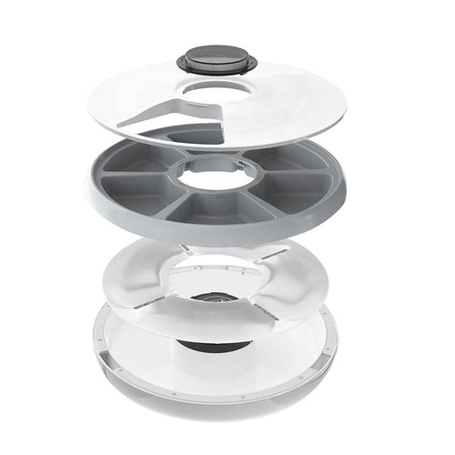6-Meal Timed Automatic Pet Feeder with Rotating Tray for Cats & Dogs
