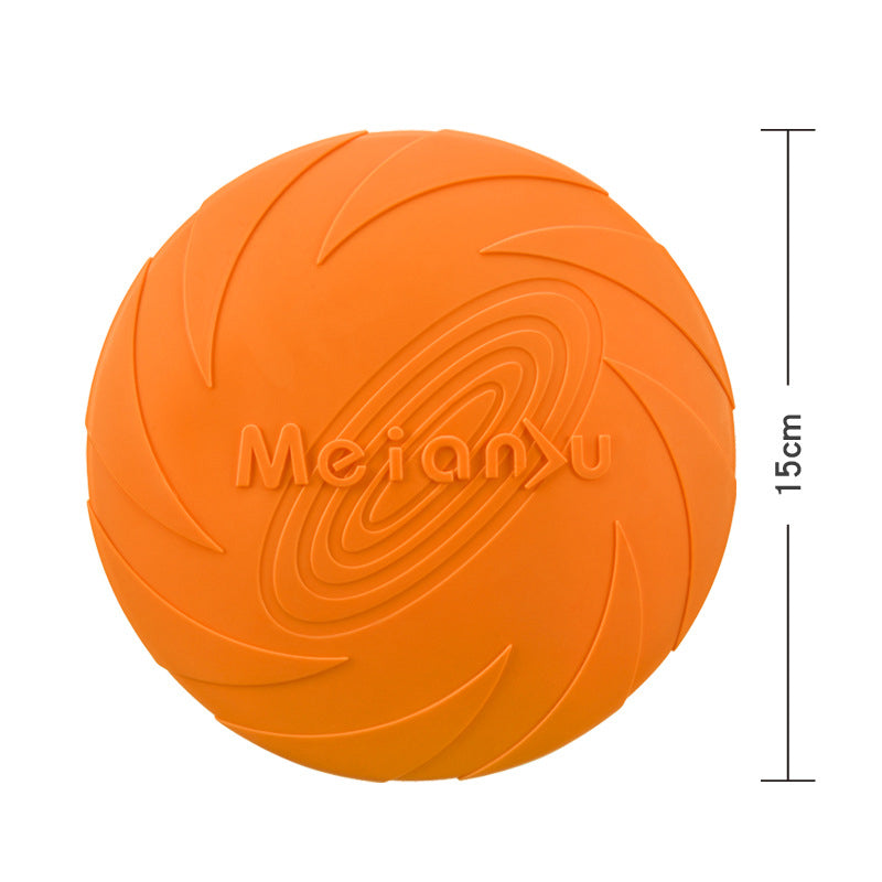 TPR Dog Frisbee — Soft, Bite-Resistant & Floating, 3 Sizes, 6 Colors
