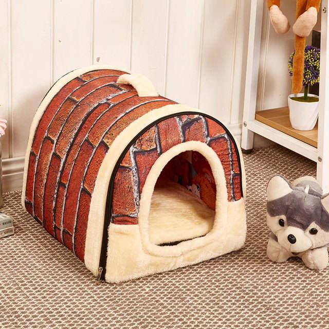 Detachable Pet Kennel Bed — Cozy Enclosed House for Cats & Small Dogs