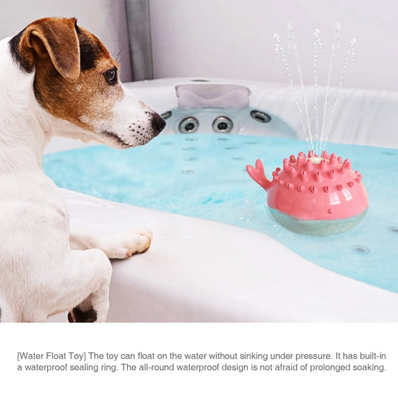 Crocodile Water Jet Floating Dog Toy — Squeaky, Molar, 140mm, 4 Colors