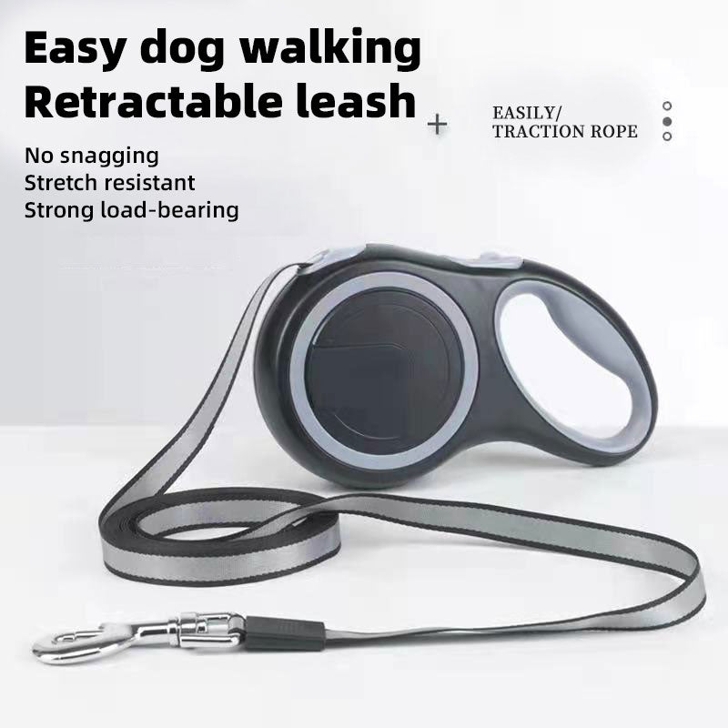 Retractable Dog Leash — ABS & Nylon Traction Rope, 5m or 8m