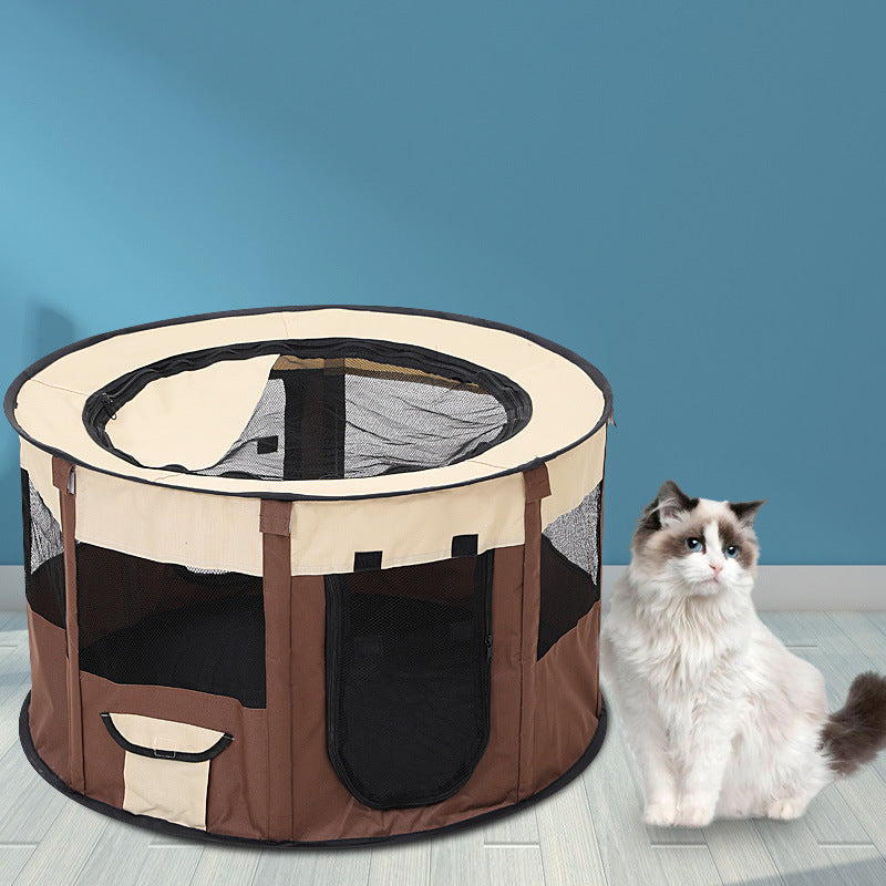 Foldable Pet Whelping & Breeding Tent — Enclosed Cat & Dog Cage