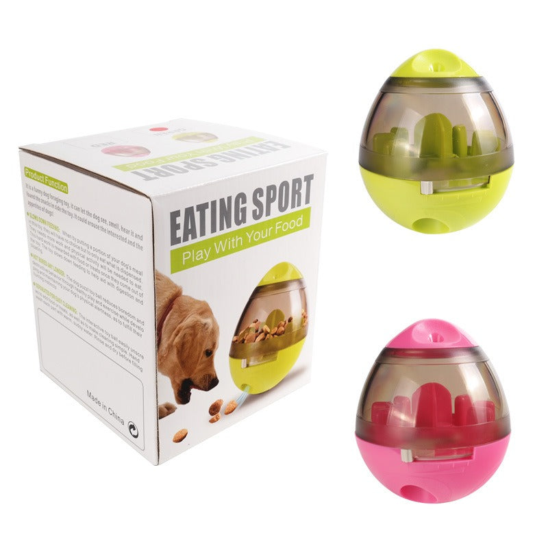Wobble Treat Dispenser Ball — Self-Righting, ABS+PC, Green or Red