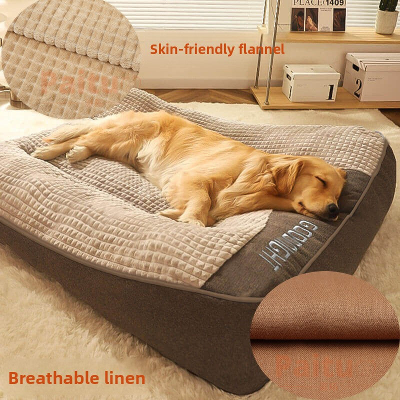 Premium Orthopedic Dog Mattress — Sponge Capsule Fill with Crystal Velvet Cover