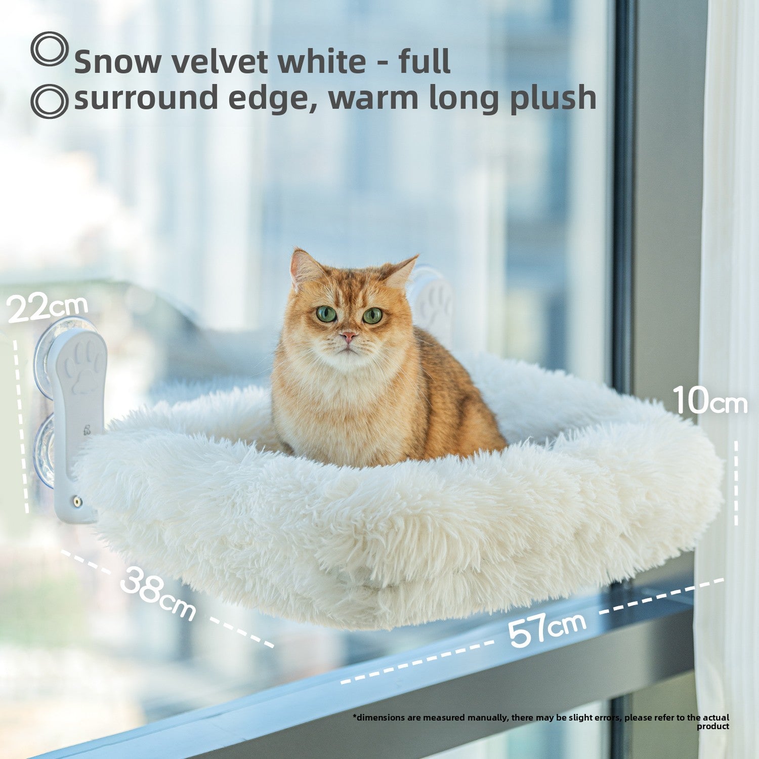 Foldable Cat Window Hammock — Suction Cup Mount, Washable, 15kg Capacity, Sizes M & L