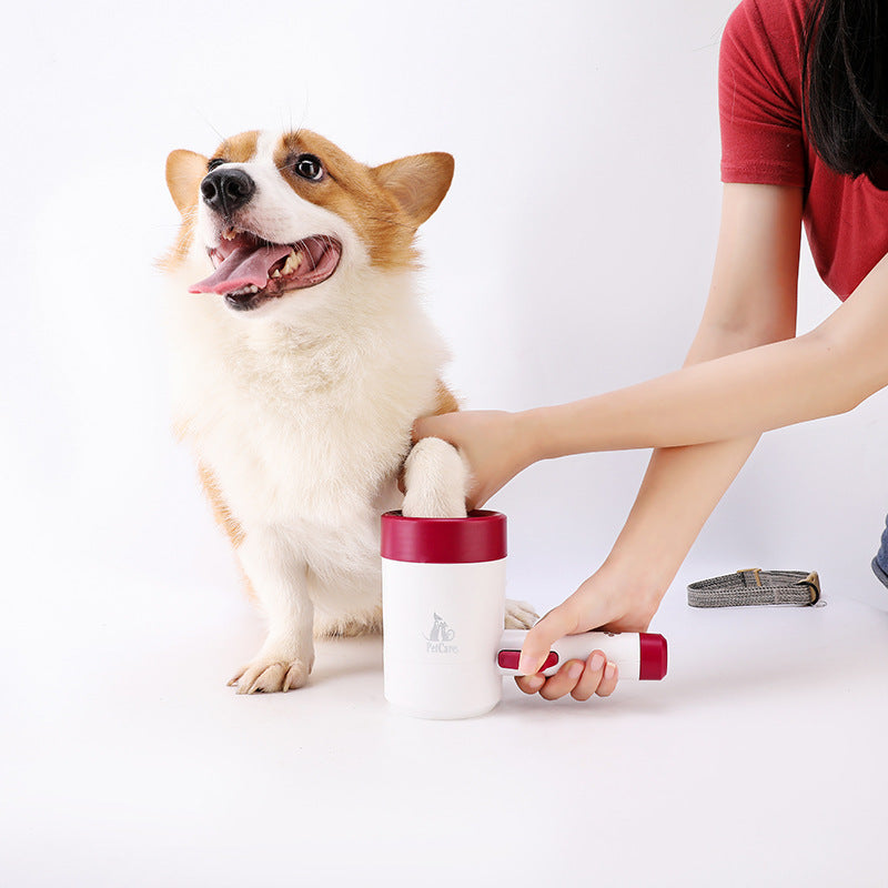 Electric Dog Paw Washer Cup – Portable Automatic Paw Cleaner with Soft Bristles | ABS + TPR