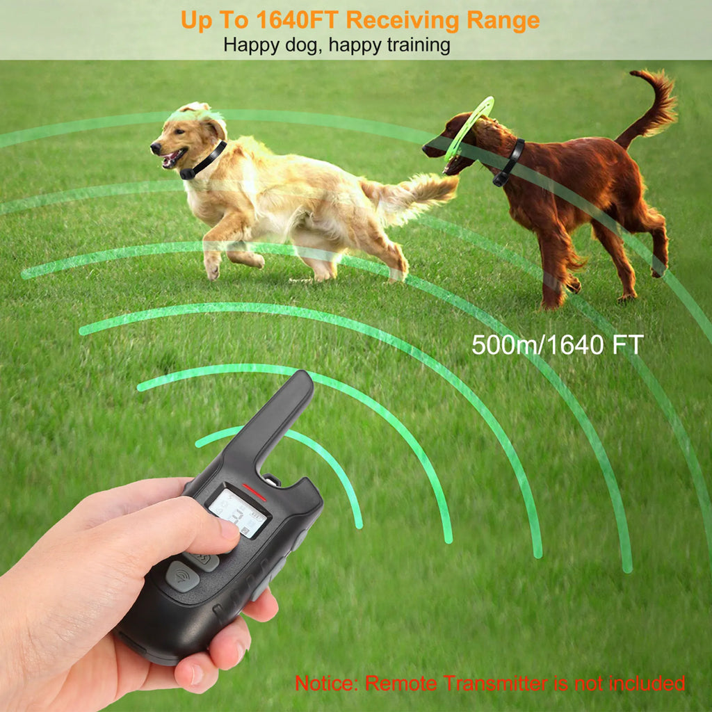 Dog Training Collar — IP67 Waterproof, 3 Modes, 9 Levels, 1640ft Range