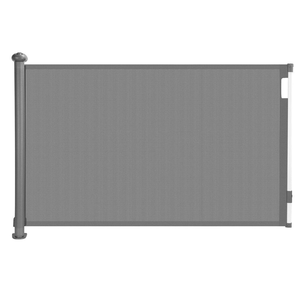 Retractable Pet Gate — 33.7" Tall, Extends to 58.3" Wide, Indoor/Outdoor, Grey